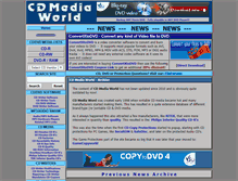 Tablet Screenshot of cdmediaworld.com